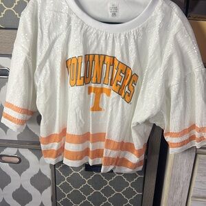 White and Orange Women's Top
